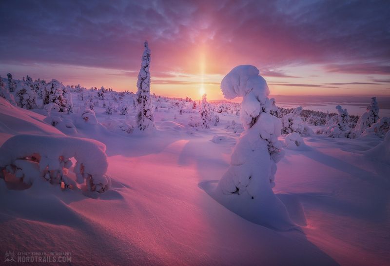 кольский, север, кандалакша Закат на Волоcтной фото превью