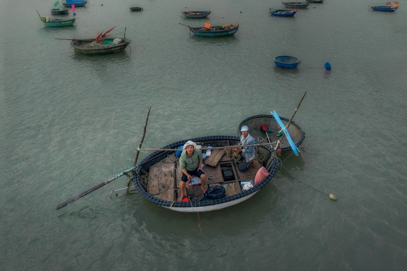 Вьетнам дананг путешествие_по_вьетнаму южнокитайское_море лодочки Рыболовный флот Данангаphoto preview