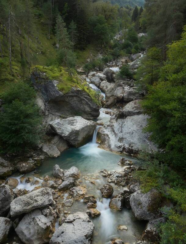 водопад, лес, горы, абхазия Две стихии фото превью