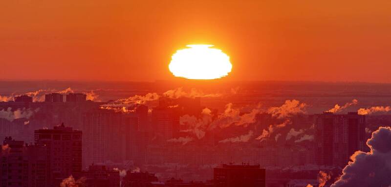 саратов, энгельс, волга, мороз, рассвет, рваное солнце Морозный рассвет или восход рваного солнцаphoto preview