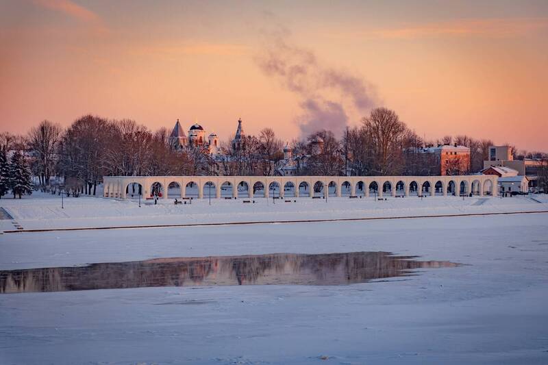 зима, мороз, город Вид на Торговые рядыphoto preview