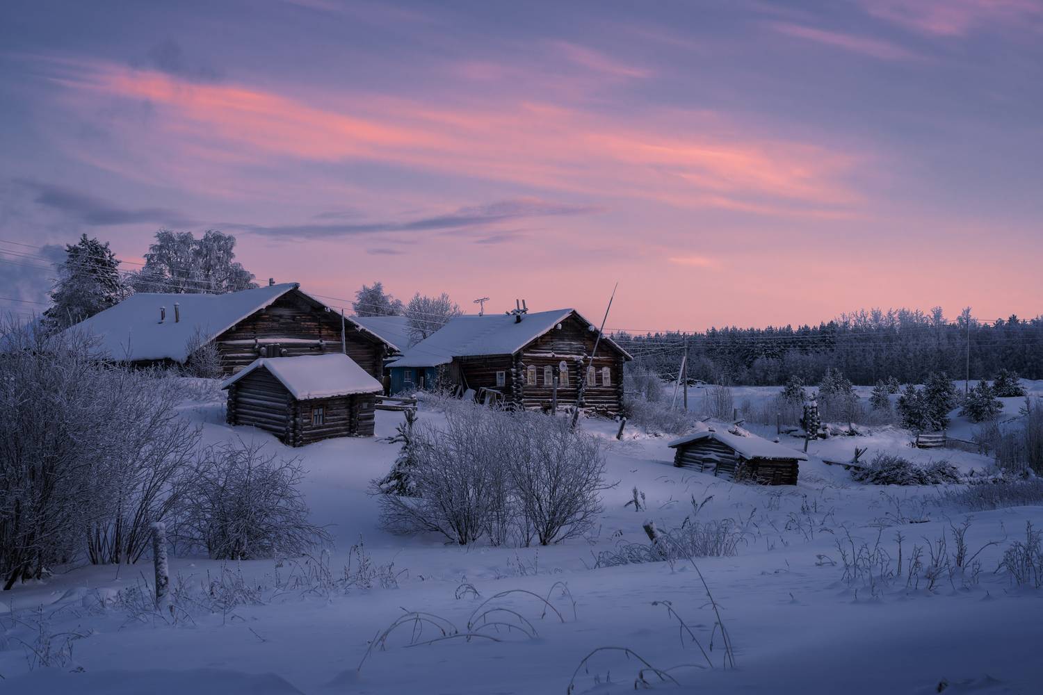 В начале нового дня. Автор: Олег Зверев кимжа, архангельская область, утро, рассвет, Олег Зверев