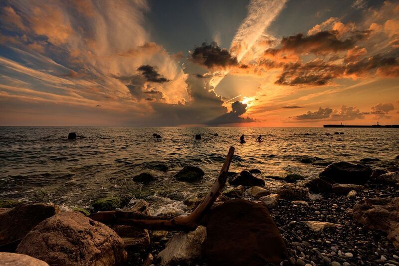 #море #сочи #облака #закат #природа #солнце #красота Человек и природа фото превью
