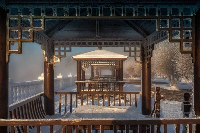 зима, мороз, байкал, листвянка, беседка ***photo preview