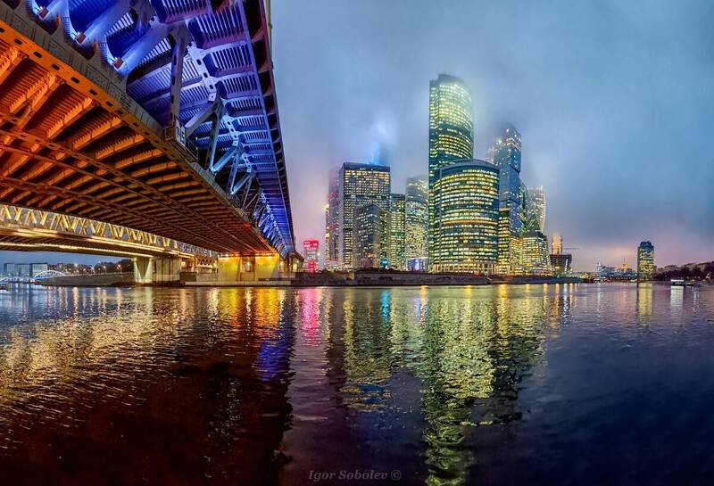 москва-сити, москва, москва-река, закат Москва-ситиphoto preview