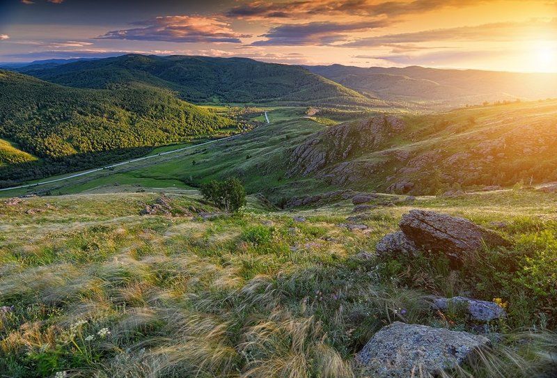 Абзаково, Башкирия, Горы, Солнце *** фото превью