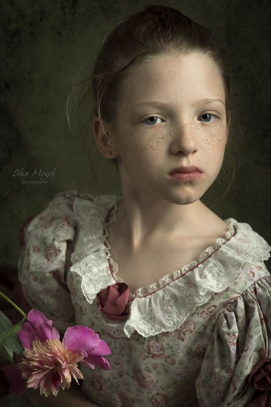 Девочка, Пионы, Полтава, Портрет, Ребенок, Студия, Фото, Фотограф Марина с пиономphoto preview