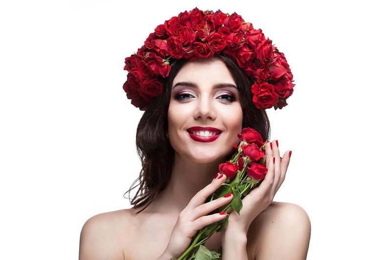 девушка, розы ***photo preview