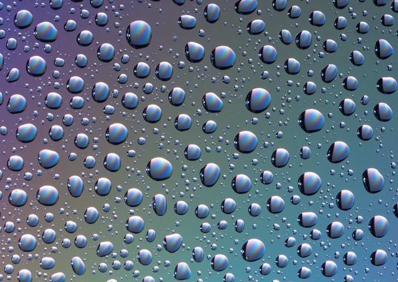 вода, капли, стекло, пластик, макро, предметка, радуга Аквариум фото превью