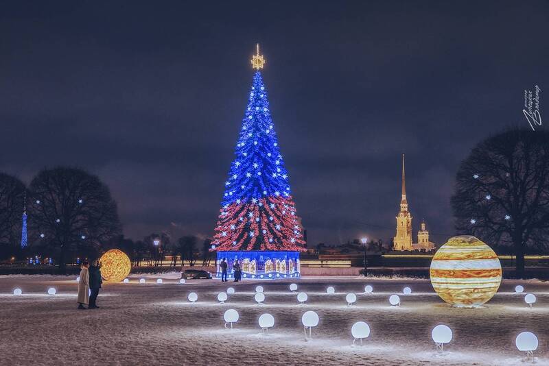 санкт-петербург, новый год, вечерняя подсветка, снег., стрелка васильевского острова Санкт-Петербург новогоднийphoto preview