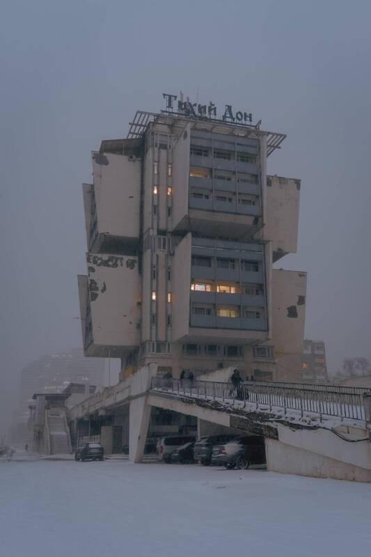modern, soviet, winter, twilight, embankment, rostov, frozen, Soviet modern.photo preview