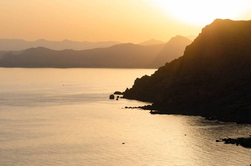 крым, холмы, горы, пейзаж, природа, mountain, nature, landscape, закат, sunset, sea, море, черное море, sun, sky, небо Крымский пейзаж фото превью