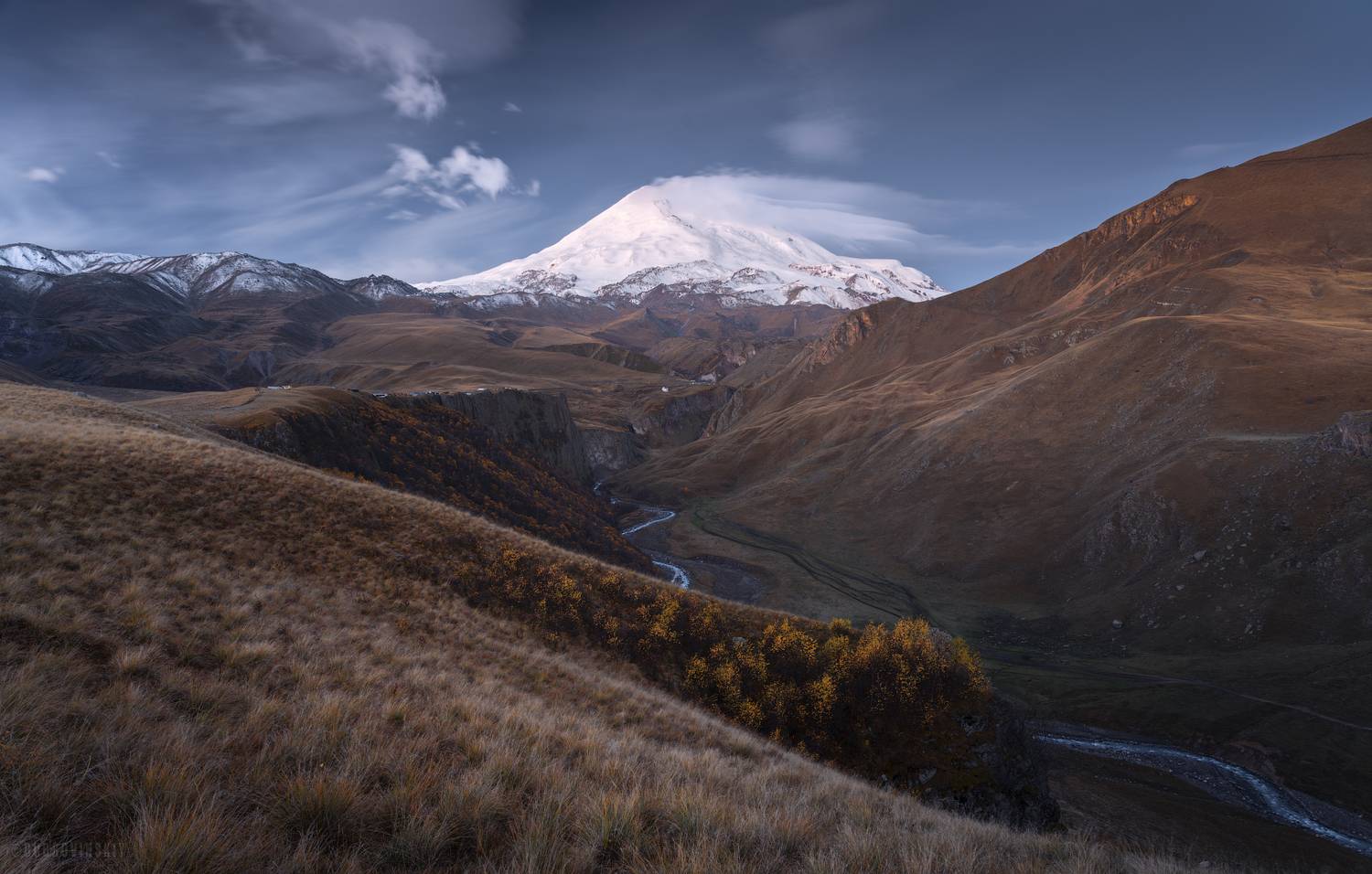 эльбрус, джилы су, горы, осень, приэльбрусье, Дубровинский Михаил