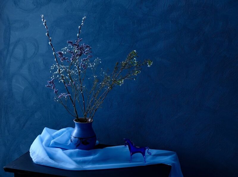 Still life, Horse, Plant, Blue, Colors, Mood, Colors,  Голубоеphoto preview