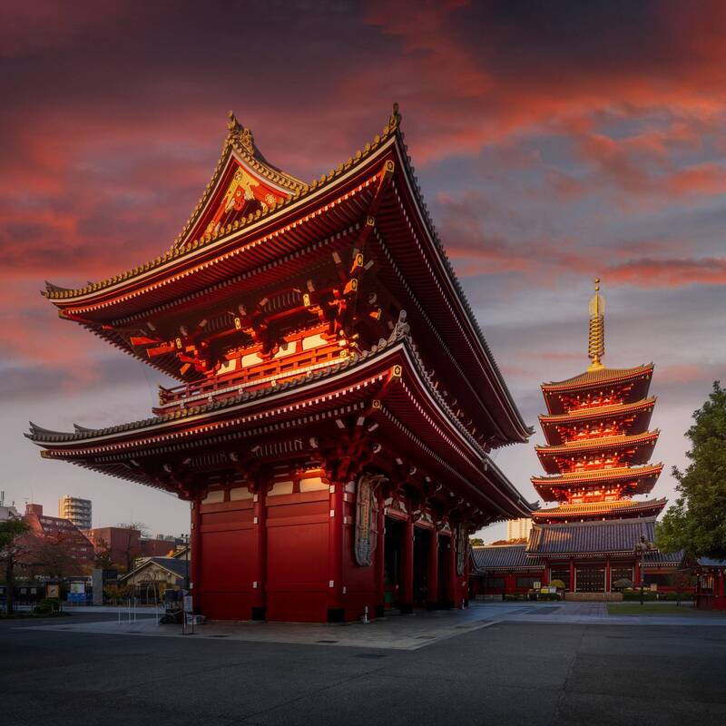 япония, токио ,осень, момидзи, замок, рассвет, восход солнца, страна восходящего солнца, храм, tokyo, morning, sunrise Tokyo sunrise фото превью