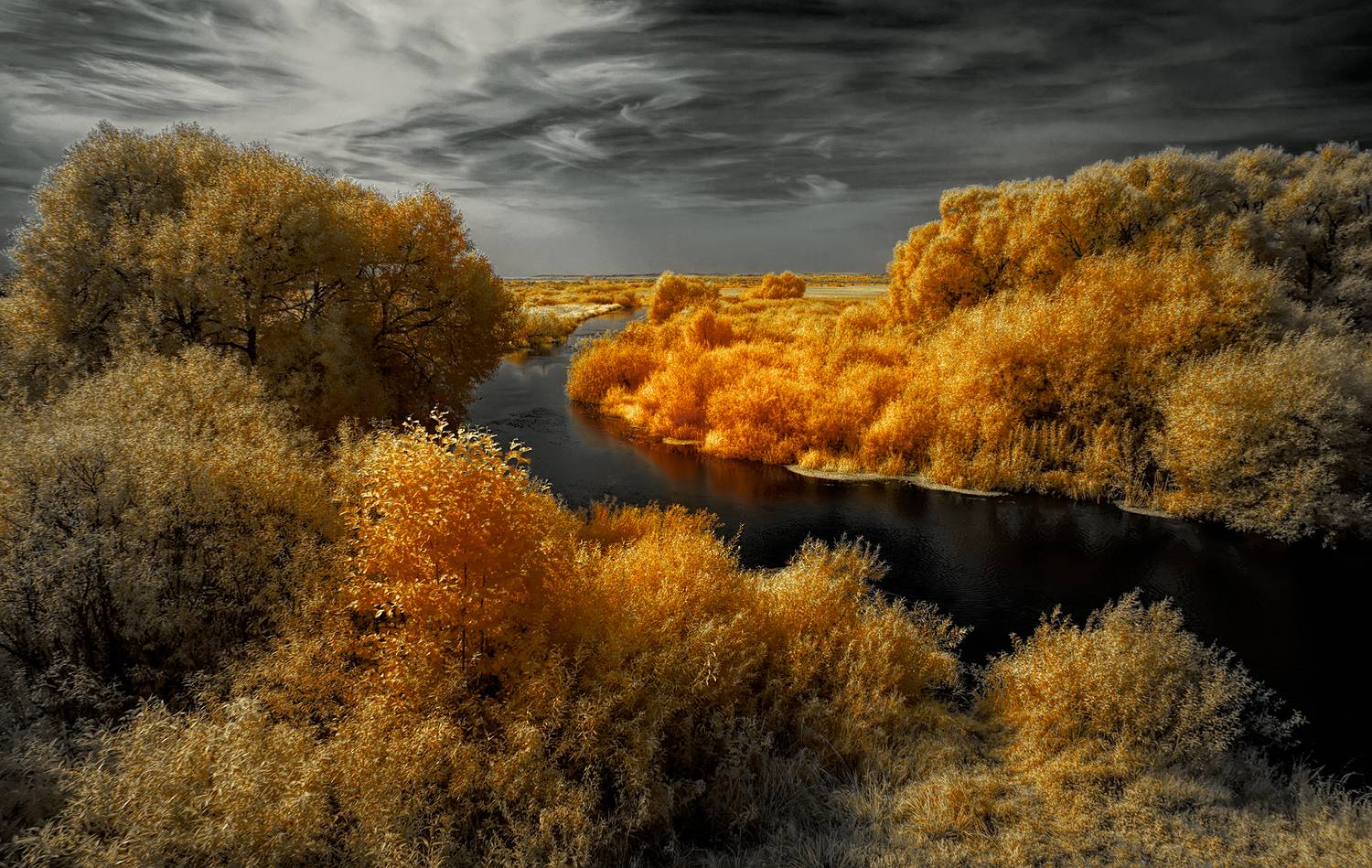 Медленно минуты уплывают в даль.... Автор: Sixten (Сергей) infrared, ик-фото, инфракрасное фото, инфракрасная фотография, пейзаж, лето, Sixten (Сергей)