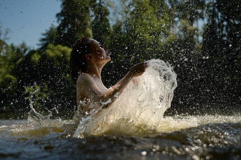 рыжая, redhead, вода, water, брызги, splashes, жара, heat, лето, sumer Брызги/Splashes фото превью