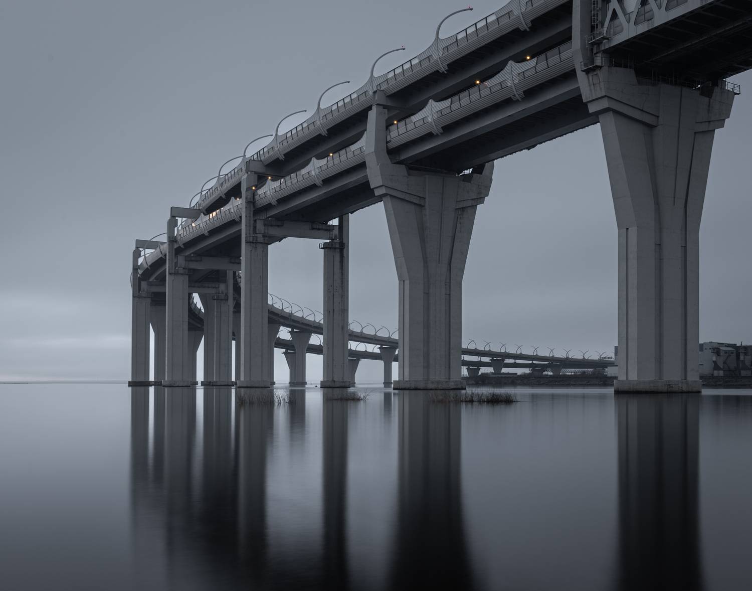 санкт-петербург, ночь, спб, город, петербург, залив, камни, bay, night, город, city, landscape, финский залив, зсд, канонерский остров, мост, bridge, cityscape, Alexey S