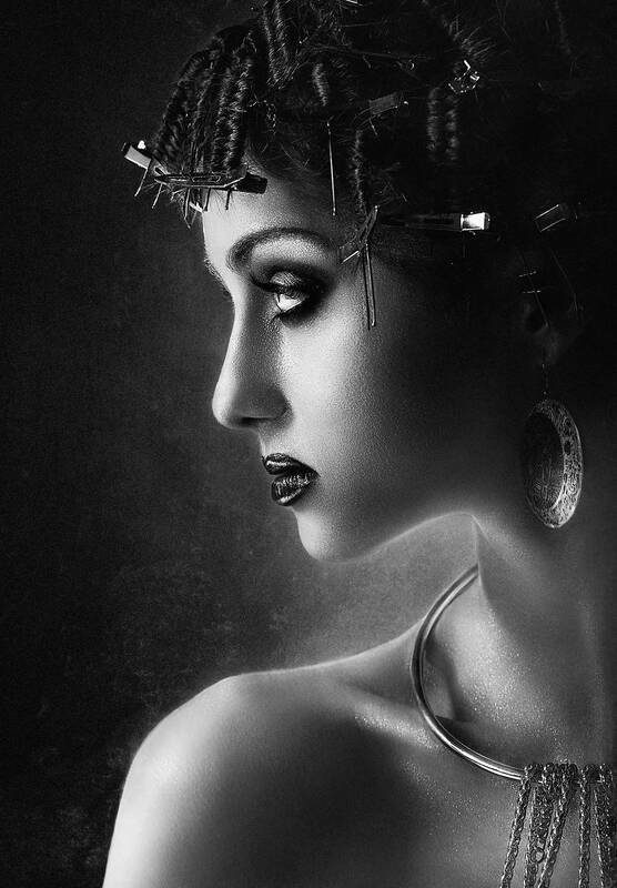 женский портрет, девушка, жанр, жанровый  портрет, чб, черное-белое, bw Никаphoto preview