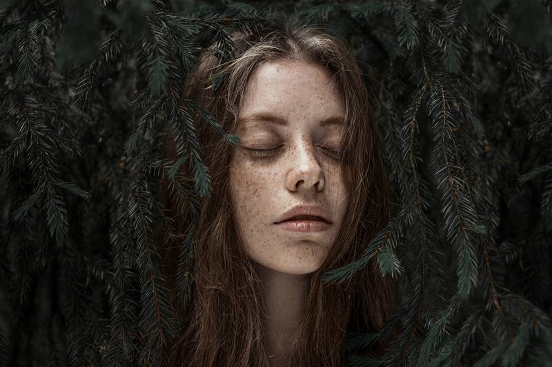 веснушки, портрет, волосы, лицо, глаза ....photo preview