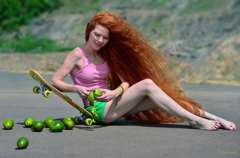 лето, девушка, красота, дорога лето в стиле Авокадоphoto preview