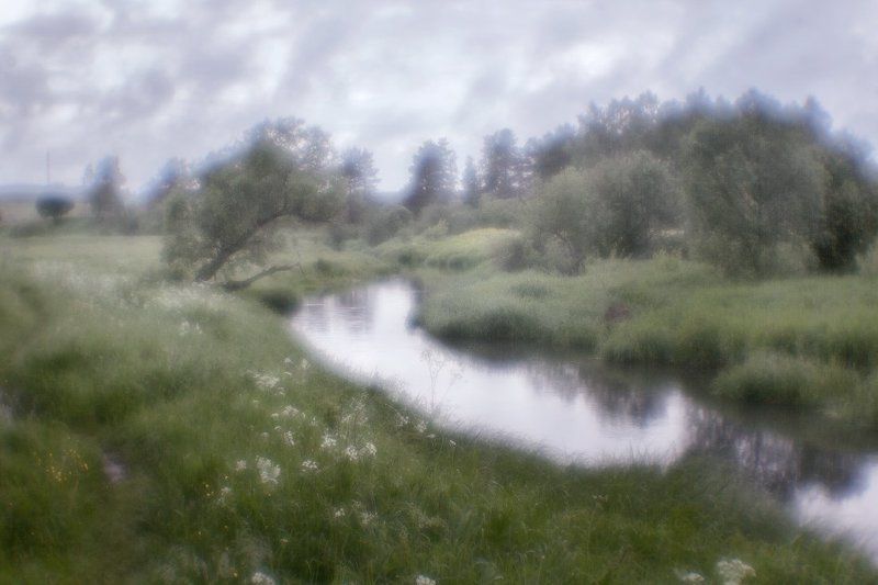 Утро, река, монокль, пасмурно, лето На берегу этой... реки...photo preview