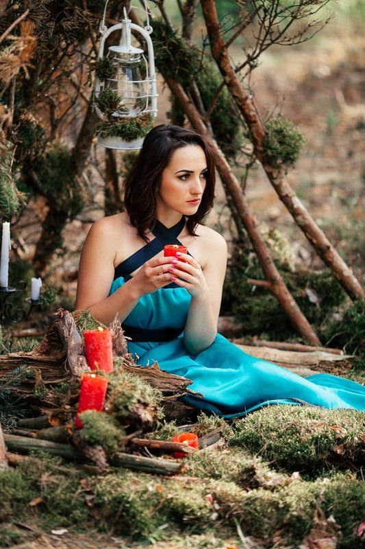 девушка, лес, магия В гостях у лесаphoto preview