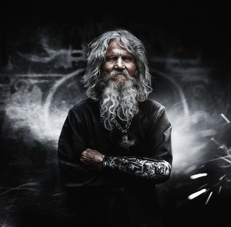 портрет,дедушка,старость,монах,отшельник Отшельникphoto preview