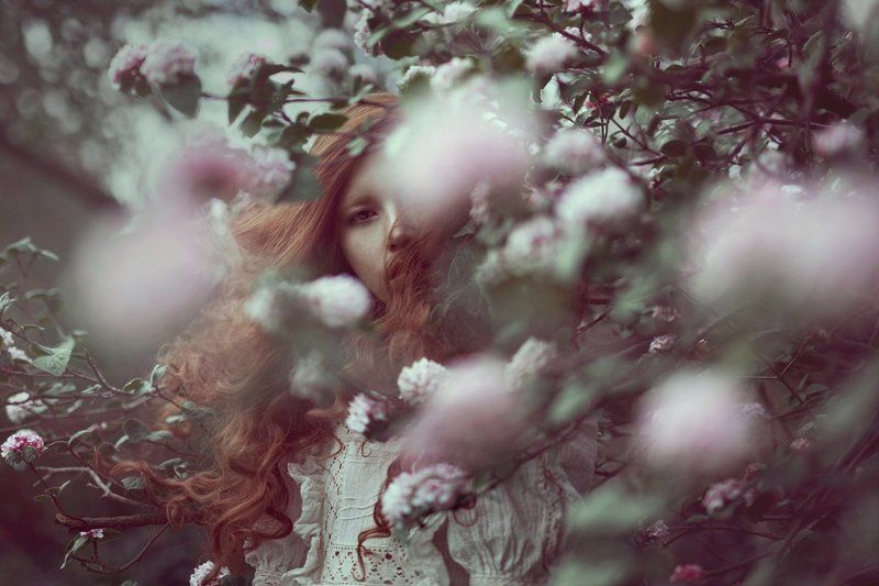 Beauty, Carolinemadison, Dreamy, Flowers, Portrait, Redhead, Springtime, Storytell, Vintage Hiddenphoto preview