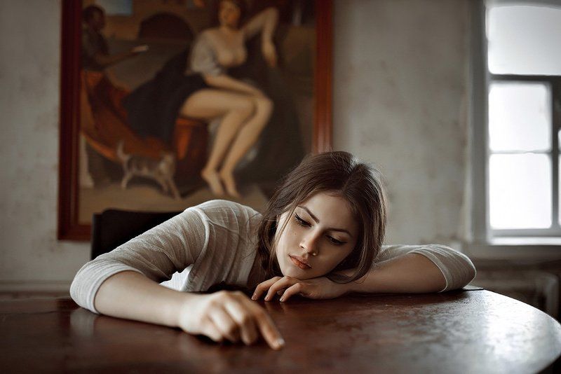 35мм, Nikon, Девушка, Картина, Окна, Портрет девушки, Свет, Старый дом Юляphoto preview