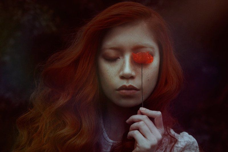Art photo, Carolinemadison, Fineart, Flower, Freckles, Paris, Poppy, Red hair, Redhair, Веснушки, Красные волосы, Портрет, Рыжеволосый Poppyphoto preview