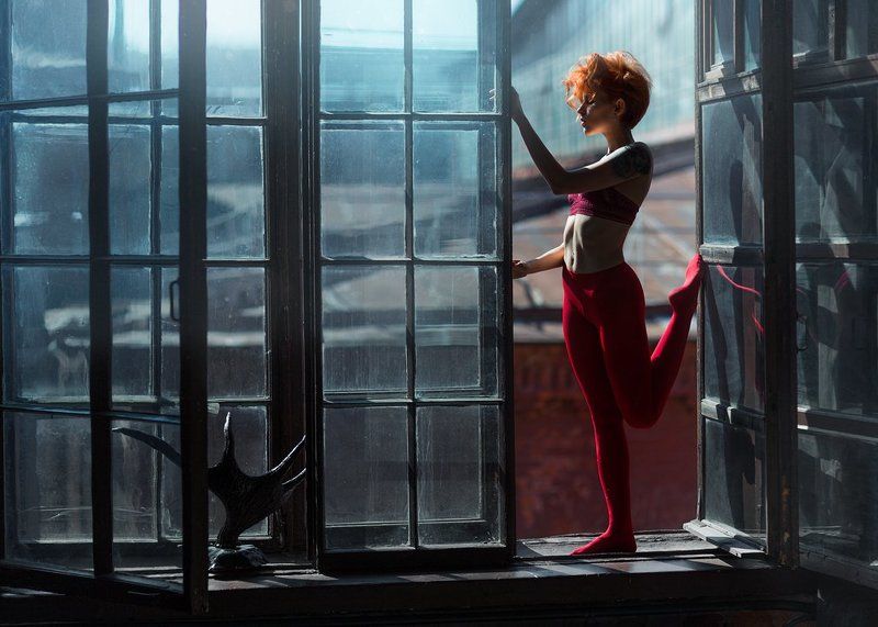 портрет, девушка,солнце,красный 3. Лиса photo preview