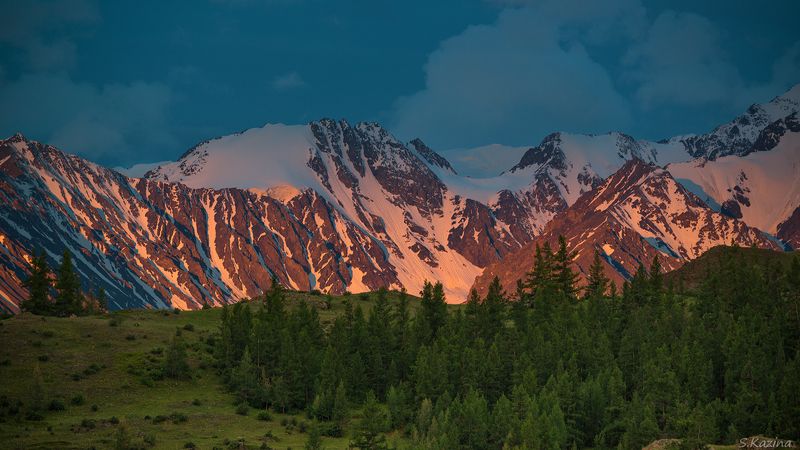 Altai, Altai Mountain, Dawn, Landscape, Mountain, Горный алтай, Горный пейзаж, Горный_алтай, Горы, Пейзаж, Природа, Рассвет Рассвет на Северо-Чуйском хребтеphoto preview
