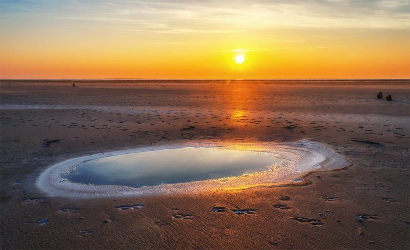 Баскунчак, Весна, Вечер, Восход, Закат, Озеро, Панорама, Пейзаж, Природа, Рассвет, Солнце, Соль, Утро Прикаспийская низменностьphoto preview