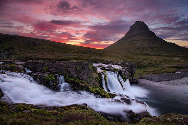 Iceland, Kirkjufell, mountain, sunset 36 view of Kirkjufell mountainphoto preview