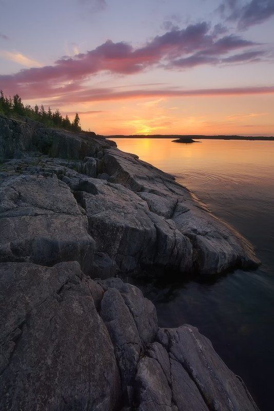 карелия,ладога Два заката в шхерахphoto preview