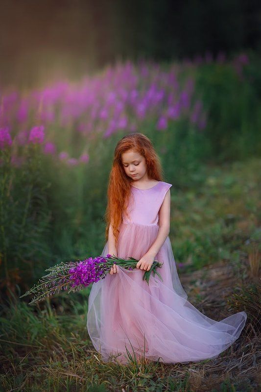 Дети, Закат, Иванчай, Лето, Платье, Поле, Рыжая, Рыжаядевочка, Рыжиеволосы photo preview