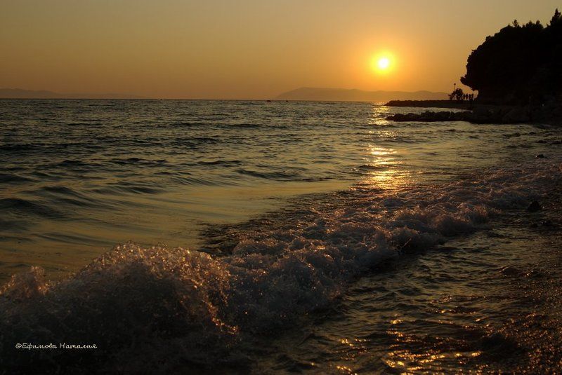 хорватия, адриатика Закат Адриатикиphoto preview