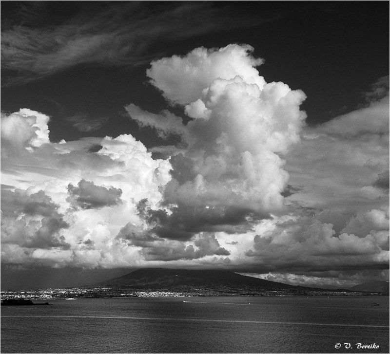 везувий, неаполь, вулкан, италия Извержение облаковphoto preview