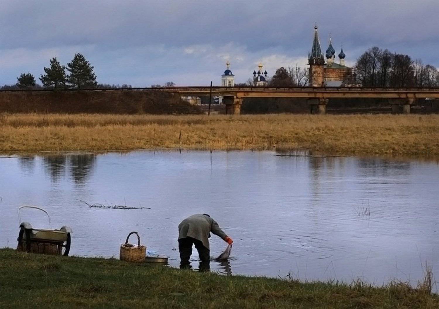 село, река, стирка, Василий Черкасский