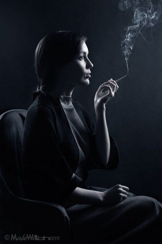 portrait, girl, woman, cigarette, smoking, low, key, девушка, женщина, портрет, сигарета \