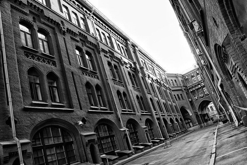 москва, лубянка, чб, город, улочка Московские закоулкиphoto preview