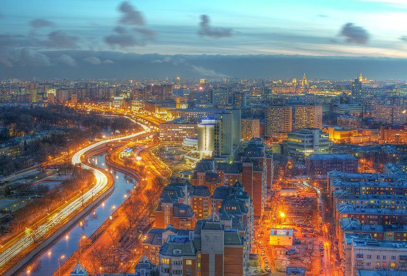 крыша, крыши, город, москва, вечер, облака Лаваphoto preview