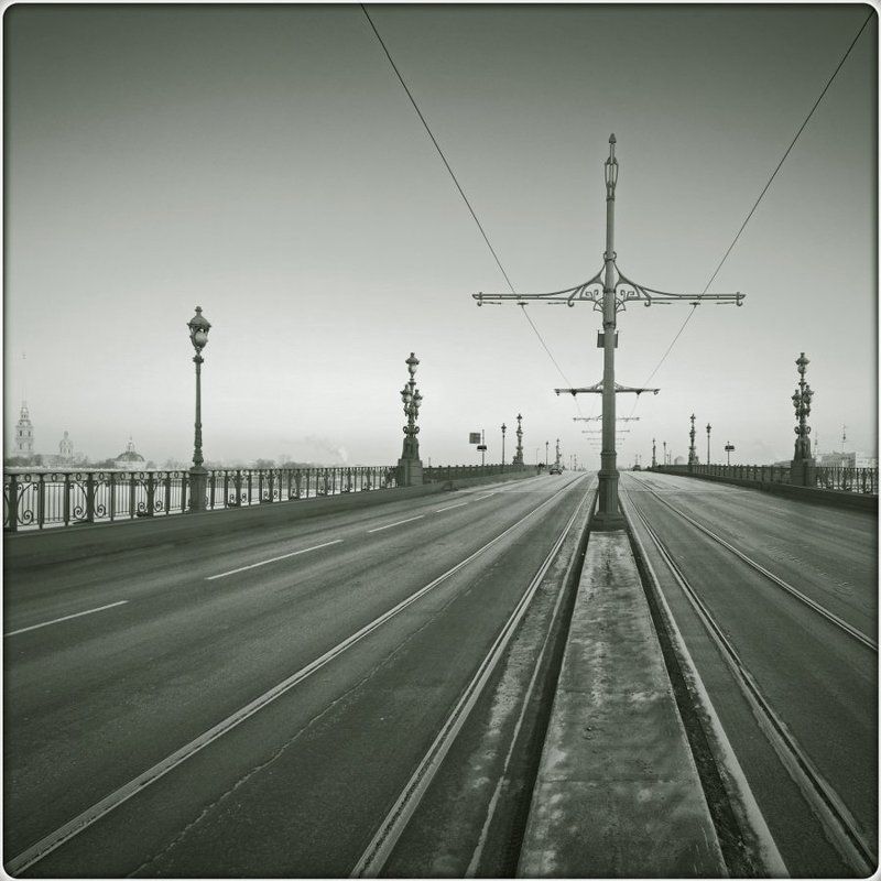 петербург, тройцкий, мост, фонарь, ретро Петербургская перспективаphoto preview