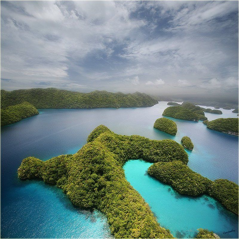 микронезия, палау, остров корор, съемка с вертолета Мои сны фото превью