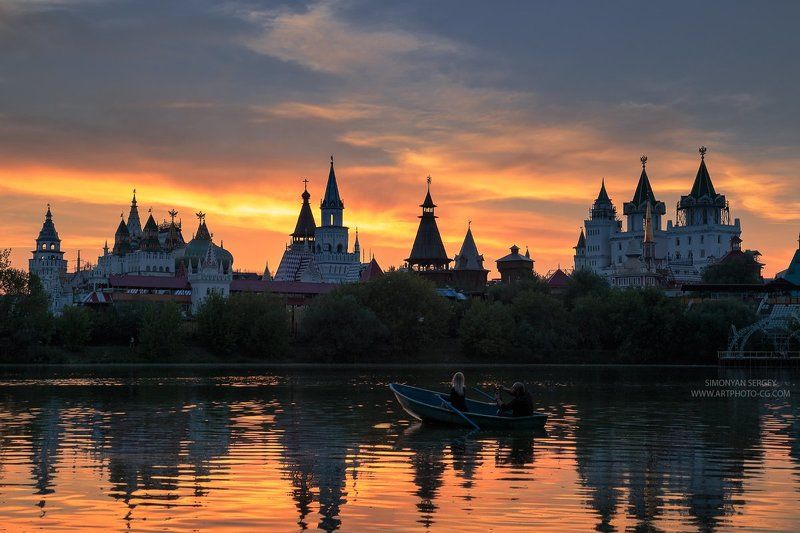Закат, Измайлово, Кремль, Москва, Парк, Пруд ***photo preview