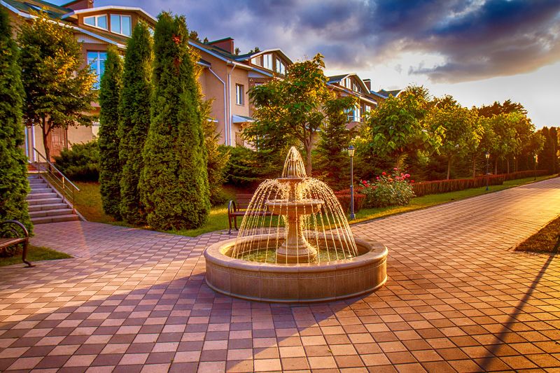 Город. красота, фонтан, свет, закат, Россия, Воронеж Фонтанphoto preview