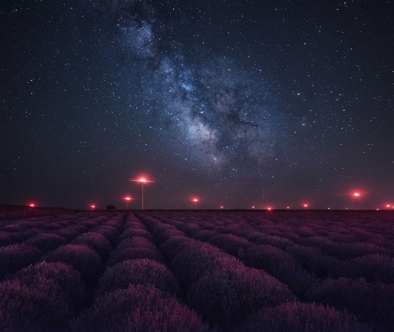 болгария, лаванда, млечный, путь Лаванда и космосphoto preview