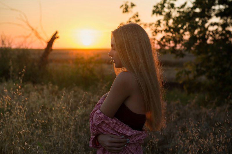 портрет, закат, девушка, лето, nikon d7100, 50mm 1.8g Оляphoto preview