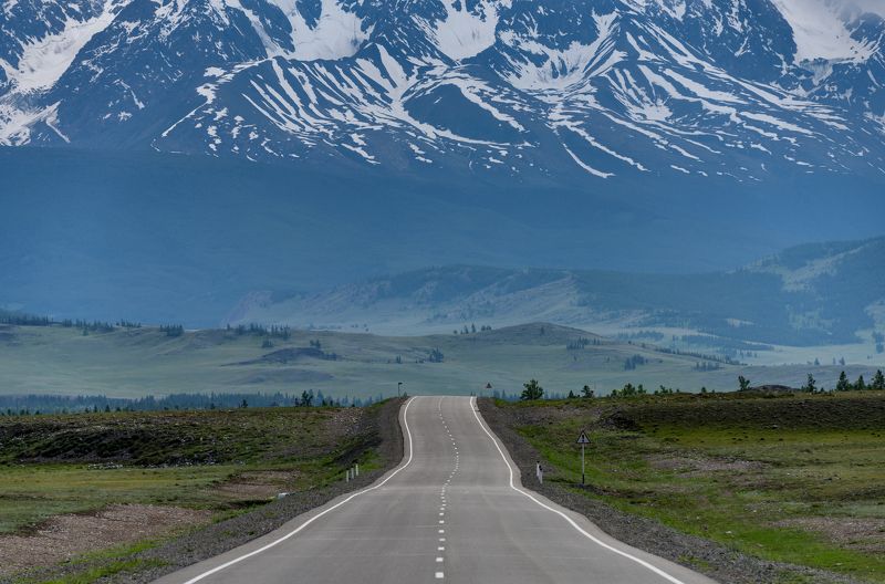 чуйский, тракт, горный алтай, северо-чуйский хребет, природа россии, карамышев роман, пейзаж, дорога, горы, снег Чуйский тракт, Алтай.photo preview